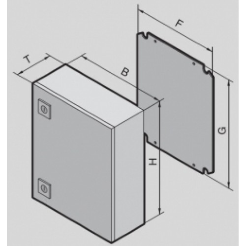 1033500, RITTAL AE Шкаф RAL7035, с МП, 300x300x210mm
