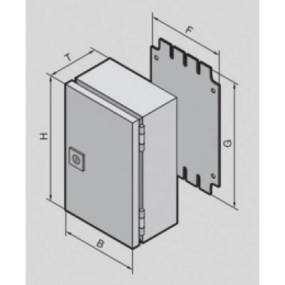 1552500, RITTAL EB Электрошкафчик 200x300x80mm RAL7035 1552500, RITTAL EB Электрошкафчик 200x300x80mm RAL7035