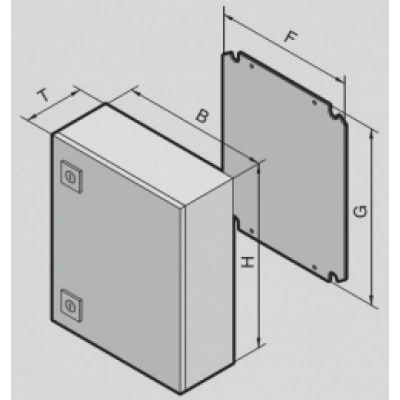 1003600, RITTAL AE Шкаф, нерж.сталь с МП 300x300x210mm 1003600, RITTAL AE Шкаф, нерж.сталь с МП 300x300x210mm