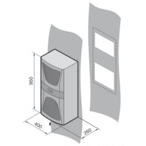 3305542, RITTAL SK RITTAL TOP THERM WANDG 