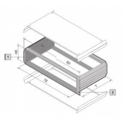 3982290, RITTAL Vario Module 2ЕВ/63ЕШ/250.4мм, 1 шт.