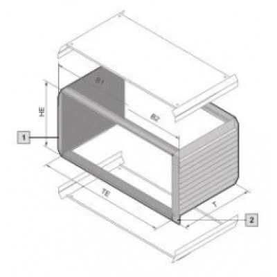 3983160, RITTAL Vario Module ЭМС 6ЕВ/84ЕШ/430.4мм, 1 шт.