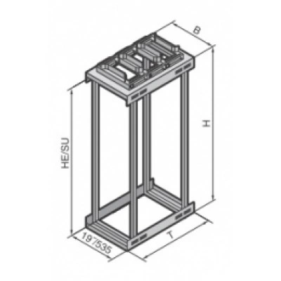 7000960, RITTAL TE 7000 стойка 600x2000x1000mm, метрич. 7000960, RITTAL TE 7000 стойка 600x2000x1000mm, метрич.